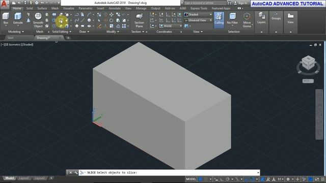 AutoCAD 2018 Tutorial for Beginners #113 HOW TO USE SLICE COMMAND IN 3D SOLID OBJECT IN AUTOCAD смотреть онлайн