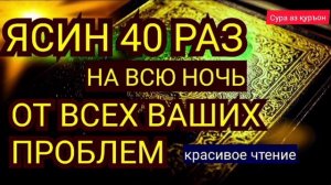 СУРА ЯСИН 40 РАЗ НА ВСЮ НОЧь  ОТ ВСЕХ ВАШИХ ПРОБЛЕМ.