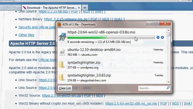 Download and Install Apache for Windows 7 to learn PHP смотреть онлайн