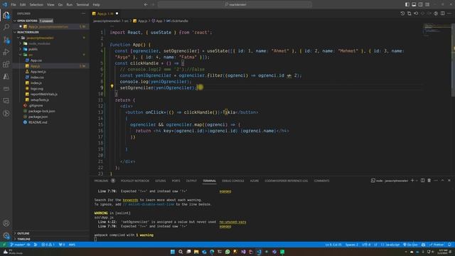 8- ReactJs Javascript filter fonksiyonu | Bir diziden istenilen verileri almak смотреть онлайн