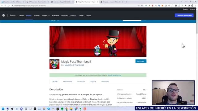 Automatizar IMÁGEN DESTACADA en WEBS AUTOMÁTICAS de WordPress ➜ PLUGIN Magic Post Thumbnail смотреть онлайн
