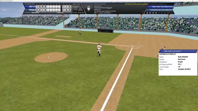 GAME 6 1905 WORLD SERIES NEW YORK GIANTS AT PHILADELPHIA A'S USING OOTP 24 BASEBALL смотреть онлайн