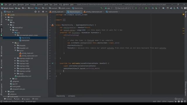 How to Create Splash Screen in Android Studio Using Kotlin | Android Studio | Kotlin смотреть онлайн