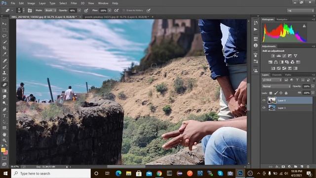 EDITING PHOTO CINEMATIC COLOR SKY REPLACE IN PHOTOSHOP | R creation смотреть онлайн