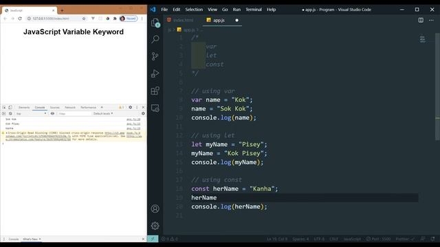 Var Let and Const in JavaScript | MengSreang Channel смотреть онлайн