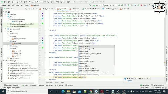Android App Development - Part 7 Options Menu, Popup Menu Creation Tamil || Brace Coder смотреть онлайн