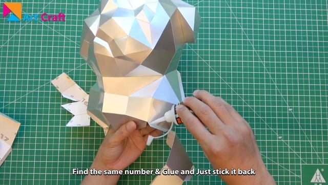 How To Make A Pug Dog Papercraft | Paper Animals For Home Decor | 3D Papercraft Model Lowpoly DIY