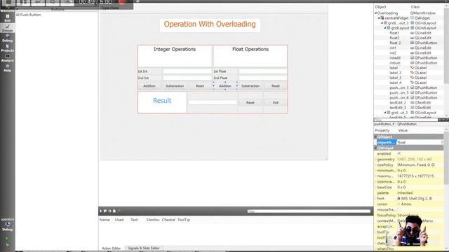 Addition Substraction Using Overloading In QT Creator PU_SE2012_OOMP смотреть онлайн