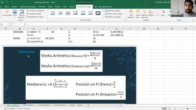 como calcular media aritmetica mediana y moda en excel haciendo tus formulas смотреть онлайн