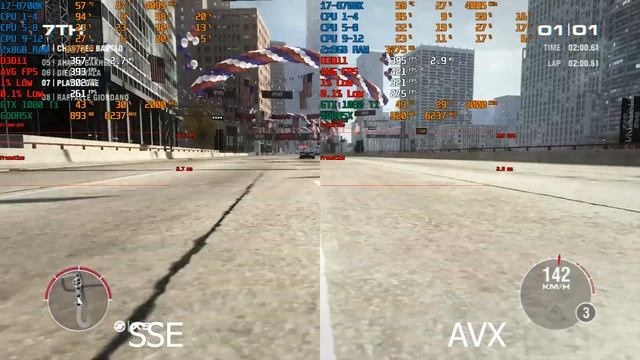 SSE vs AVX how much performance different ? Grid 2 and Project Cars 2 1080p low test смотреть онлайн