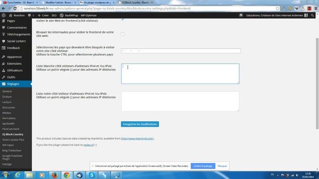 Paramétrer le plugin WordPress Iq Block Country смотреть онлайн
