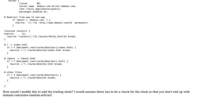 nginx- Rewrite URL with Trailing Slash смотреть онлайн