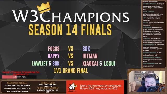 Happy, Hitman, Sok, FoCuS: Финал за $3000+ | Главный турнир Европы по Warcraft 3 Reforged смотреть онлайн