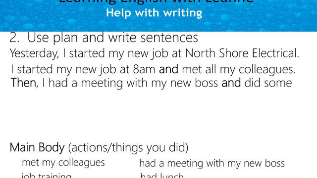 Write a simple recount (past story) 1.3: My First Day at Work (Office Job) смотреть онлайн