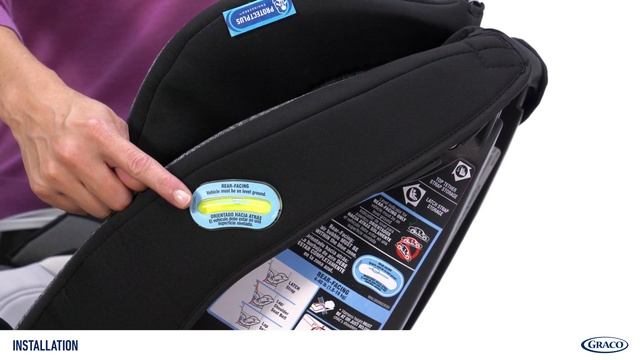Graco® 4Ever® Family Rear-Facing LATCH Installation смотреть онлайн