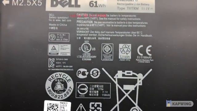 Original Battery T0TRM 61Wh- Pin Dell XPS 15 9530 Precision M3800 смотреть онлайн