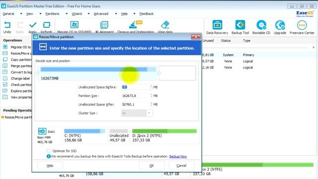Как увеличить размер диска С компьютера программой EaseUS Partition Master смотреть онлайн