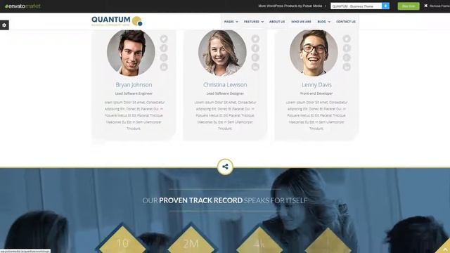 QUANTUM - Responsive Business WordPress Theme смотреть онлайн