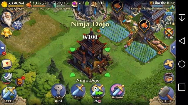 DomiNations - getting a Ninja dojo and attack with ninjas смотреть онлайн