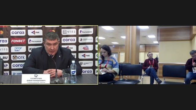 Пресс-конференция после матча «Трактор» - «Салават Юлаев» смотреть онлайн