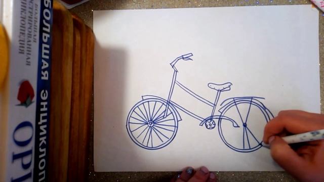 Как нарисовать велосипед. How to draw a bike. смотреть онлайн