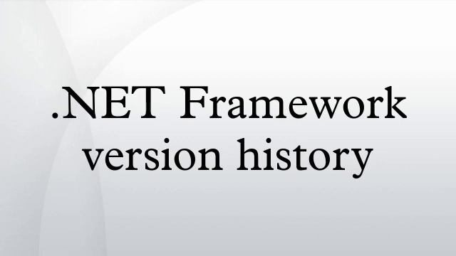 .NET Framework version history смотреть онлайн