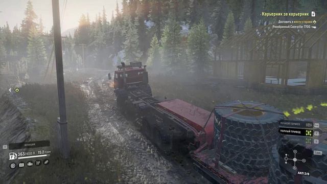 SnowRunner. Юкон. Подтопленные предгорья. Поручение "Карьерник за карьерник". смотреть онлайн