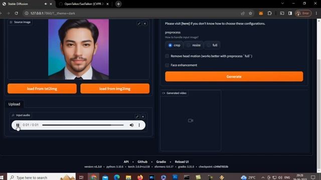 Speaking face animation using Stable Diffusion Tutorial смотреть онлайн