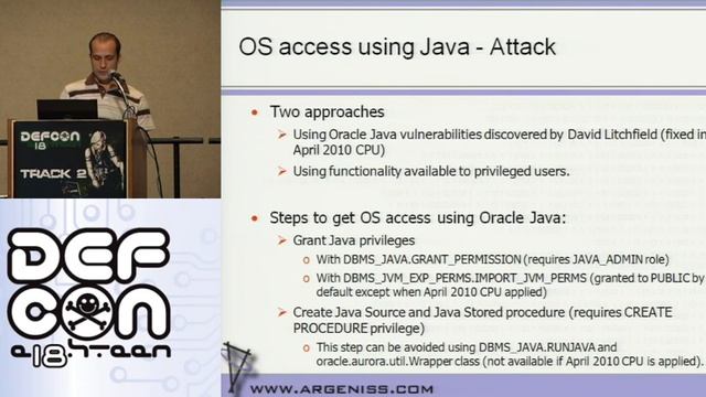 Defcon 18 Hacking and protecting Oracle database Vault Esteban Martinez Fayo Part смотреть онлайн