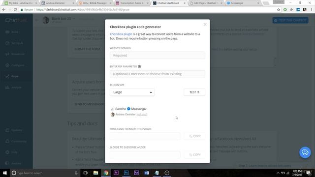 Building a Facebook Chatbot in Chatfuel Embedding Chatbot on WordPress Site смотреть онлайн