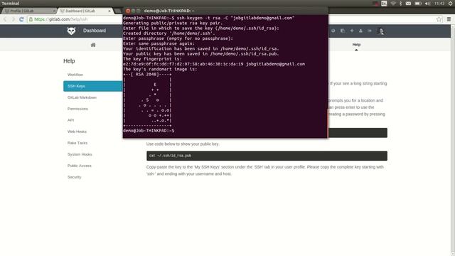 Create and Add your SSH key to GitLab смотреть онлайн