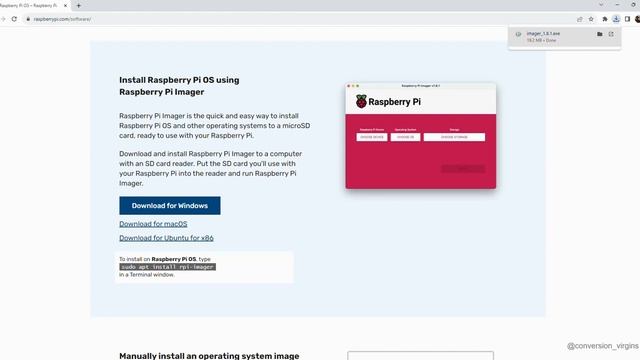 Home Assistant Download Raspberry Pi Imager CH1 - L1