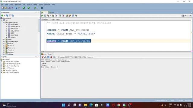 List All Triggers in Oracle Database смотреть онлайн