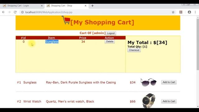 SHOPPING CART JSP | JAVA WEB |NETBEANS смотреть онлайн