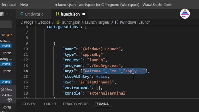 Understand command line arguments and its relation with pointer to pointer | pass arguments in VSC смотреть онлайн