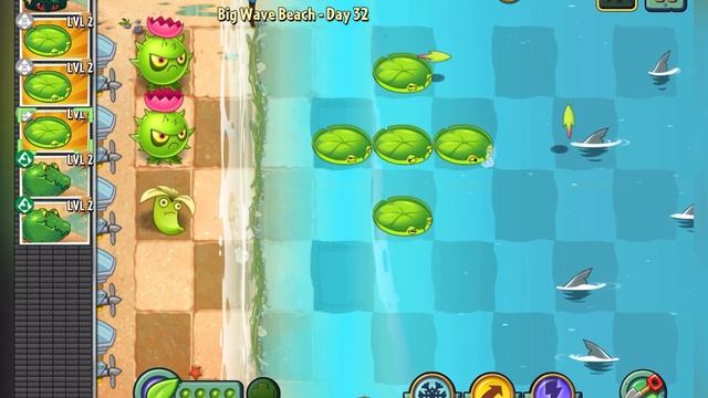 PvZ2 Big Wave Beach 32 by iPad Air 4 #plantsvszombies2 смотреть онлайн