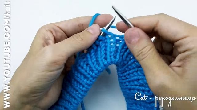 Красивая горловина спицами резинкой 1х1 с ложной кетлевкой смотреть онлайн