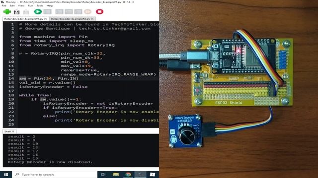 027 - MicroPython TechNotes: Rotary Encoder смотреть онлайн