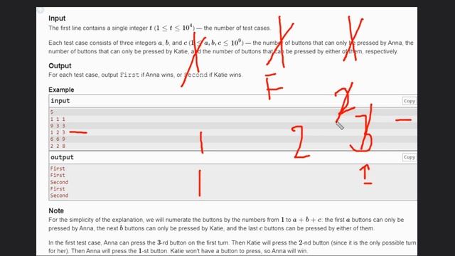A. Buttons | Codeforces Round 893 (Div. 2) | Full solution смотреть онлайн
