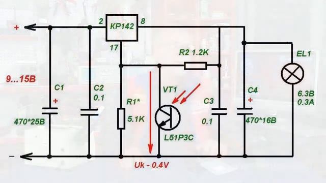 Photorelay on КР142ЕН12 microchip. Circuit ... смотреть онлайн