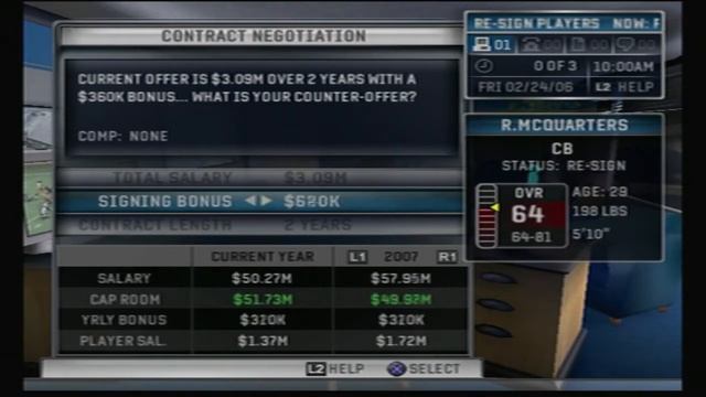 NFL Head Coach 4 Shelling out some bonuses смотреть онлайн