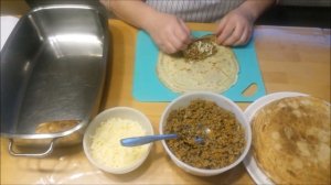 Налистники с мясом. Блины фаршированные с мясом. Обязательно попробуйте!