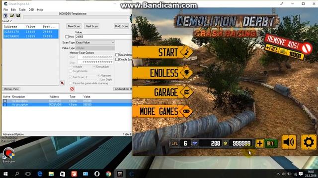 Demolition Derby:Crash Racing Cheat Engine смотреть онлайн