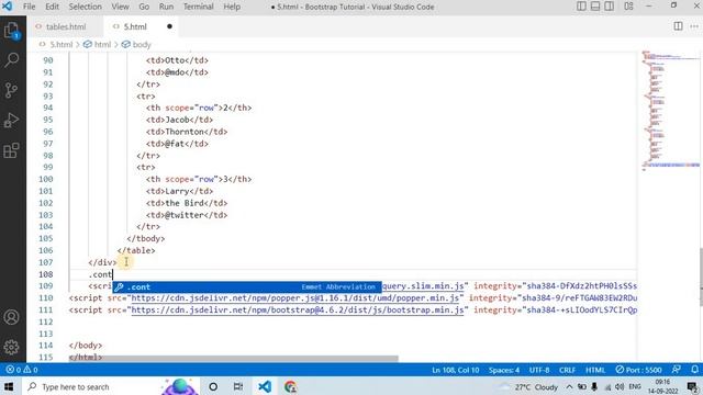 #5 bootstrap table tutorial tables | hover rows | striped rows смотреть онлайн