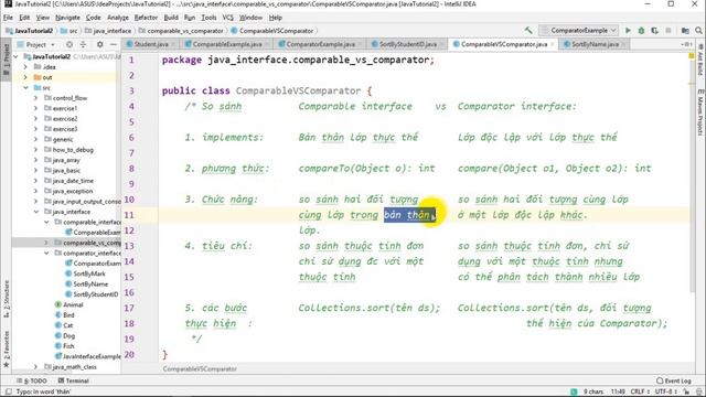 Java 72 So sánh Comparable interface vs Comparator interface смотреть онлайн