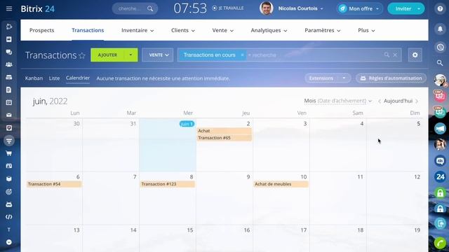 Calendrier des prospects et des transactions | CRM - Bitrix24 смотреть онлайн