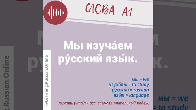 Мы изучаем русский язык смотреть онлайн