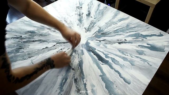 How to paint an abstract painting with acrylic paints, abstract art смотреть онлайн