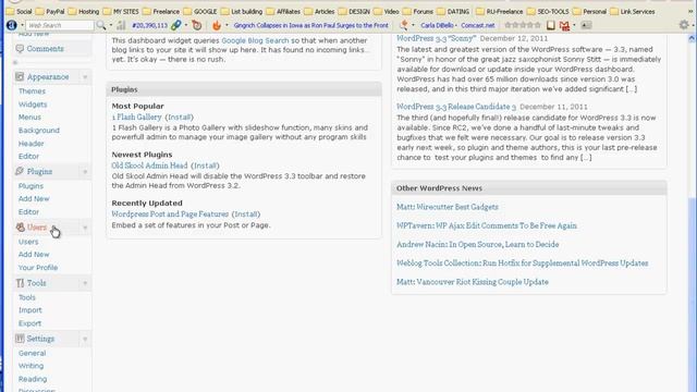 Как создать свой сайт, видео- 2, обзор панели управления смотреть онлайн