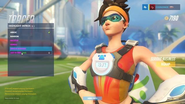 Tracer - Track and Field - Overwatch Summer Games Skin Spotlight (all intros, emotes, poses) смотреть онлайн
